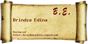 Brindza Edina névjegykártya